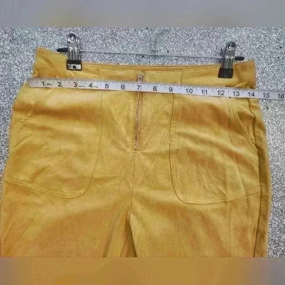 CIDER Pastel Yellow Plaid Flares SIZE SMALL - Picture 6 of 9